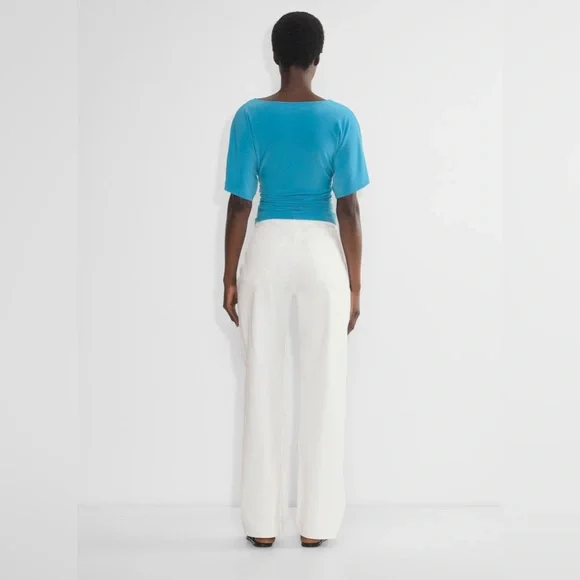 Aritzia Babaton Wavenlength T-shirt in Splash Blue Size Large NEW - Picture 4 of 10